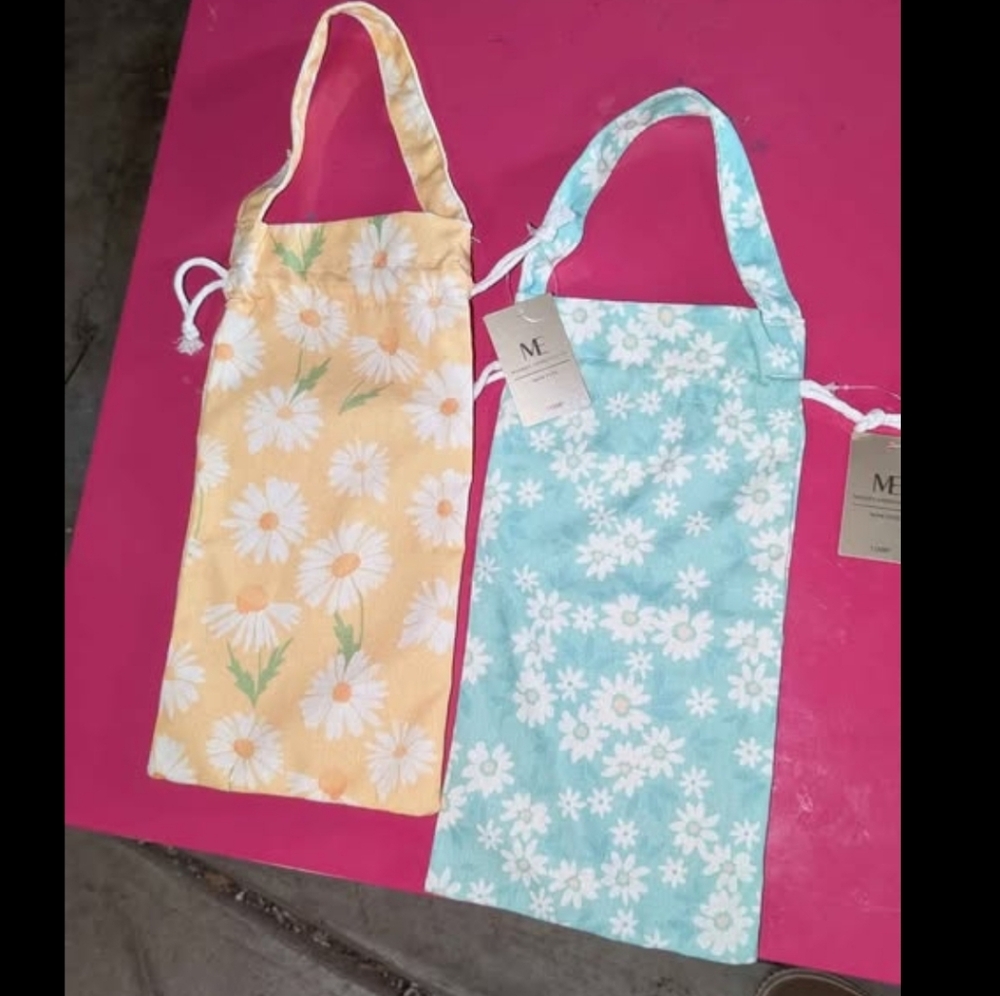 Floral Print Wine Bags
